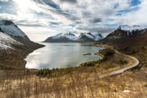 Europe, Norway, Nordland, Senja, Bergsbotn, Bergsbotn Utsiktsplattform Europe, Norway, Nordland, Senja, Bergsbotn, Bergsbotn Utsiktsplattform